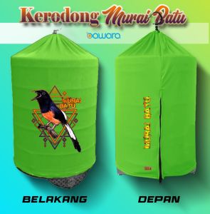 SK Kerodong Murai Batu Ukuran No 1 2 3 Penutup Sangkar Bahan Single Knit Tingkat Ketebalan Sedang Gambar Murai Batu Segitiga