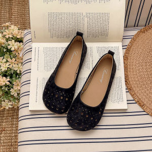 Free Shipping Shallow-Toe Flat-Soled 2026 Solid-Color Hollowed-Out WomenS Shoes Clogs New Style For Spring And Autumn Fashionable And Casual