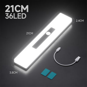 New human body sensing LED night light 2600mAh wireless motion sensor night light lighting touch control cabinet wall light kitchen corridor night light