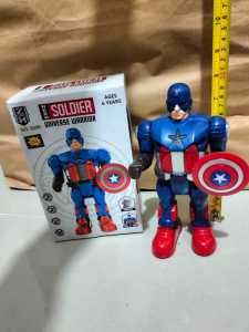 mainan anak robot bebek joget / mainan robot Duck Dancing ada musik lampu /mainan robot captain amerika