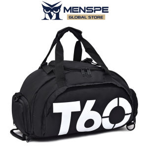 MENSPE Mens Travel Bag  Sports Backpack Fashion Luggage Shoulder Bag With Independent Shoe Pocket Upgrade Breathable Mesh Design Handbag Outdoor Sling Bag Gym Fashion Men Women Dry Wet Separation Portable Travel Yoga Swimming Bag