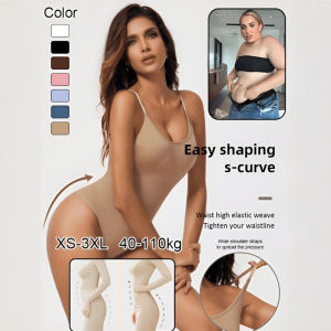 Summer Ultra Thin Seamless Body Shaping Garment for Women Slimming Waist and Belly Tightening Bra Free Body Shaping Underwear束腰无缝塑身连体衣