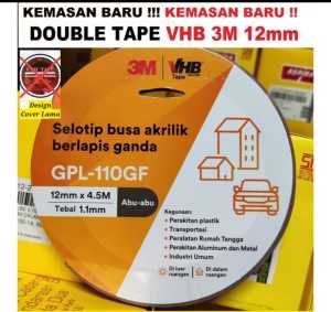 Doubel Tape Lem Bolak Balik VHB 3M 4900 Original 12mm x 45 Meter & 24mm x 45 Meter-Double Tape 3M VHB-Doubel Tape Merah-Lem 3M