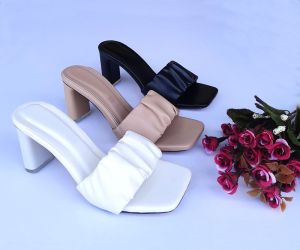 HOÀN TIỀN 20% - (Miễn ship) Dép cao gót nữ 7p PinkShopGiayDep gót trụ quai ngang nhún bèo hot trend - mã G7N