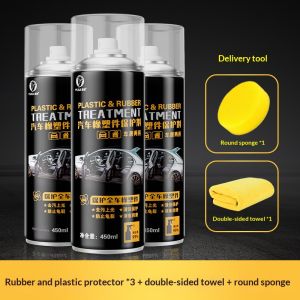 450ml Plastic Restorer Spray Car Rubber Refurbishment Coating Agent Pengilap Plastik Dashboard Bumper Tyre Shine