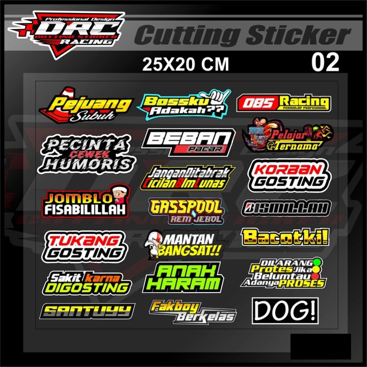 Sticker Pack Kata Kata - Sticker Viral Kata Kata Hologram Vinyl Sticker ...