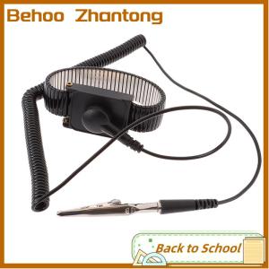 Behoo Anti STATIC Work สายรัดข้อมือ ESD adjustable Discharge Belt GROUND Metal Bracelet