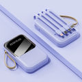 Built-in USB Multi Cable Macaron KC58 Power Bank 20000mAh with Digital LED Display. 
