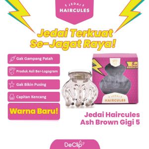 Jedai Haircules Declip Original Gigi 5 ukuran 5cm Warna Ash Brown
