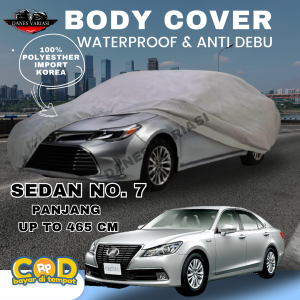 COVER SARUNG BODY COVER UNTUK MOBIL SEDAN NO. 7 ( PANJANG SAMPAI 465 CM )  WARNA SILVER  OUTDOOR / PENUTUP MOBIL SEGALA CUACA  Waterproof / Anti Air Aksesories Mobil Bisa COD