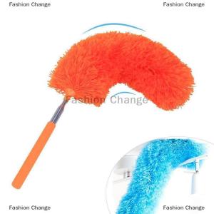 [COD] Fashion Change Retractable Duster Stainless Steel Long Handle Dusting Brush Car Household Cleaning Tools Microfiber Dust Brush