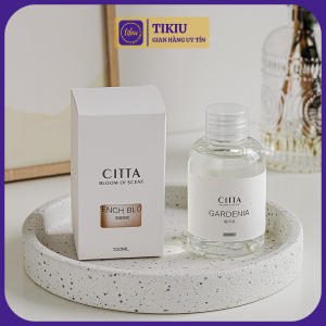 Tinh Dầu Thơm Phòng CITTA Nước Hoa Thiên Nhiên Cao Cấp Khử Mùi TIKIU 3 Tầng Hương Exquisite Life Chai Vuông Nắp Gỗ 100ml