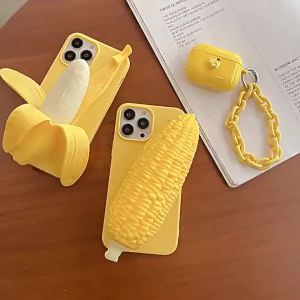 Suitable for Apple 15 Creative Phone Case iphone13/16pro 3D Banana Squeeze Toy Stress Relief 12 Sleeve
