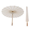[Wondering] Kids Paper Parasol Bamboo And Paper Umbrella Chinese Style Elegant White DIY Paper Umbrellas For Decoration. 