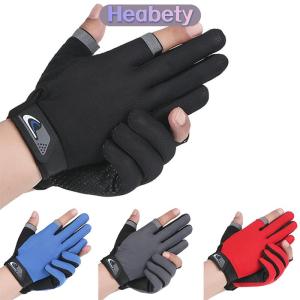Heabety Găng tay câu cá mùa hè cho nam Găng tay tập thể dục đạp xe thoáng khí chống nắng chống nắng hai ngón cho nam nữ