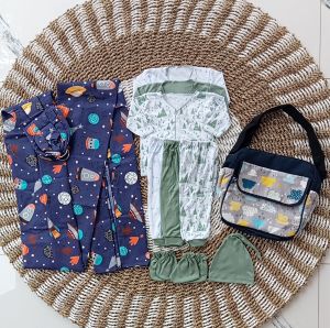 11Pcs paket hemat Perlengkapan baju bayi tas selempang gendongan multifungsi Bayi Newborn