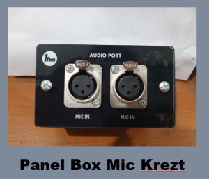Panel Converter Box Mic Tanam Tembok Jack XLR Cowok to Canon Cewek - 2 Chanel - 2 Konektor Krezt