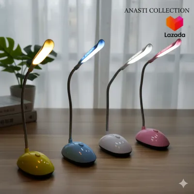 Lampu baca LED meja belajar mini elastis fleksibel lampu tidur super terang portable