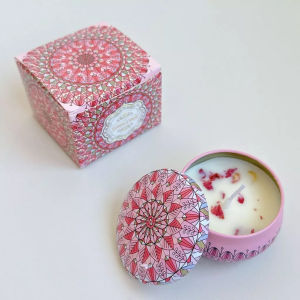 Aroma Scented Candle Soy Wax Essential Oil Aromatherapy Natural Fragrance Candle Natural Dry Flower Handmade Holiday