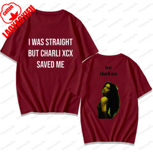 Charli Xcx Brat 2024 Tour Album Letter Graphic T Shirts Men Hip Hop High Quality Cotton Vintage Fashion T-shirt Woman Streetwear