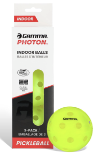 GAMMA Photon Indoor Pickleballs 26 Holes for Precise Indoor Flight USAPA Approved Pickle Ball for Tournament Play High Visibility Durable Consistent Bounce Official Ball Sponsor of DUPR