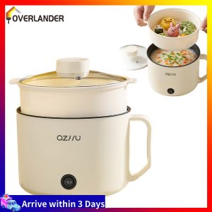 【Fast Shipping】 220V Electric Mini Food Cooker 1.8L Multi-Function Small Fryer for Noodles Eggs and Steaks Easy to Clean Kitchen Appliance