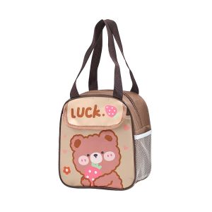 Tas Bekal Lunch Cooler Bag Tas Bento Aluminium Motif Dino And Bear Korean Style 936