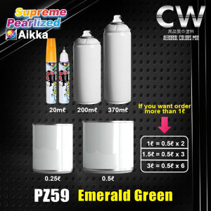 2K Paint AIKKA PZ59 Emerald Green Supreme Pearlized Colour Aikka Car Motor Paint DIY Aerosol Spray Cat Kereta 车漆