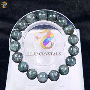 Graduation Grade Natural Green Rabbit Hair Rutilated Quartz Bracelet