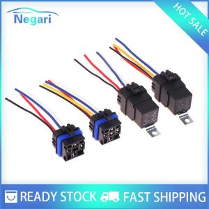 NG Motor✨ COD ✨ Car 1 Set Car Relay With Socket DC 12 24V 40A 4 5Pin AMP Waterproof Relay Harness Tinned Copper Wires 5-PIN SPDT For Boat Auto Fan