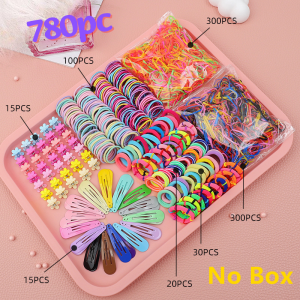 1110pcs Cute Mini Star Flower Baby Girl Hair Clip Set Colorful Basic Nylon Hair Ties Cartoon Hairpins Pack For Kids Hair Accessories