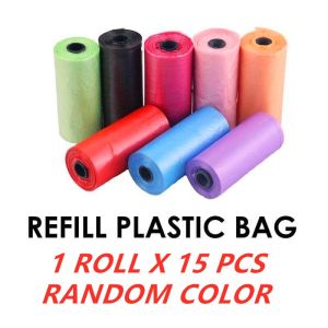 Refill Plastic Roll - Portable Disposable Diaper Bag Dispenser Garbage Plastic Refill Roll Waste Bag