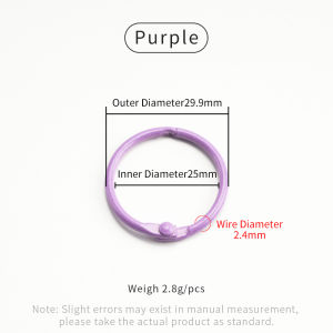 Dorcaszly 10pcs Color Card Ring Paper Book Rings Binding Ring Binder Ring Key Ring DIY jewelry