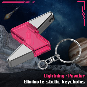 Ekleva Chống Tĩnh Điện Móc Chìa Khóa sốc tĩnh điện Điện Remover Vòng Xe Cơ Thể Con Người Chống Tĩnh Rod Keychain Công Cụ Cho Trẻ Em Người Lớn