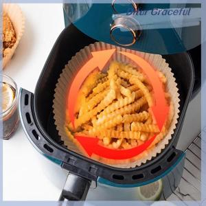 Ditur 25 50pcs Air Fryer Disposable Paper Liners Basket Non-Stick Oil-Proof Parchment Round Airfryer Baking Paper Kitchen Accessories