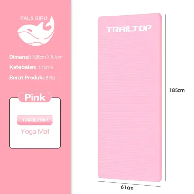 Paus Biru - NBR Matras Olahraga Yoga Mats Alas Anti Slip Tebal 10mm Premium&Pilates Mat | Gym Mat