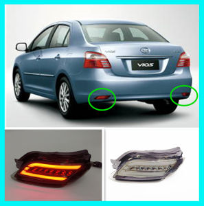 TOYOTA VIOS ncp-93 2007-2012 Rear Bumper LED Reflector Welcome Runing Light with Signal Runing (SMOKE)