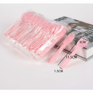 ช้อน 100ชิ้น แพคใส่ซองแยก ช้อนปลายส้อม มีดพลาสติก มีดตัดเค้ก ช้อนพลาสติก ช้อนพลาสติดตักขนม แต่ละช้อนบรรจุอย่างอิสระ