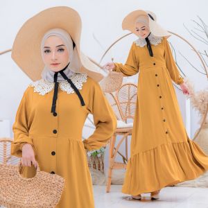 Gamis Kancing Cringkle Airflow: Pakaian Wanita Elegan untuk Acara Formal