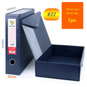 Heavy-Duty A4 Document File Box - PP/PVC Archival Storage Box w/Magnetic Snap 4 Spine Widths (48-88mm) Side/Top Clip Options