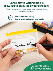 Waterproof Pill Storage Pouch Pill Organizer/Travel Pill Storage Bag/Portable Storage/Neat Classification/For Adults Family Bathroom