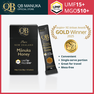 QB Manuka Honey MGO 510+ UMF 15+ Pure New Zealand Honey 250g