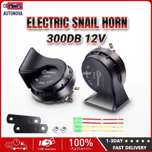Universal Loud Car Horn 12V Electric Snail Train Horn Super Loud Waterproof Horns Siren for Motorcycle Car Truck SUV Boat