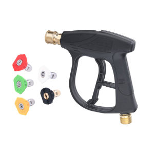 Gun Jet Cleaner Pendek Bisa Pasang Quick Release High Pressure Nosel Pistol - Alat Semprotan Air Mesin Steamer Jet Cleaner - Penyempot Air Jet Cleaner Bisa Pasang Adaptor Quick Release Pnp - Stick Gun Snow Foam Lance High Pressure Car Wash Gun Cuci Mobil