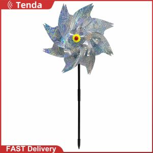 [Tenda] đa chức năng bãi cỏ sân vườn trang trí sân Chất đuổi chim cối xay gió cổ điển thực tế DIY răn đe Bạc Pinwheel