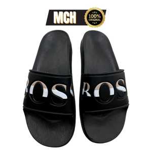 MOCHEL - Sandal Selop Pria dan Wanita MOCHEL BOSS Hitam Rainbow Elegant Terbaru