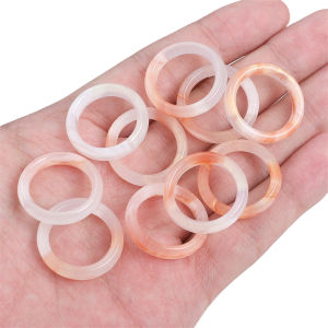 5pcs/bag 14/23mm Acrylic Beads Colorful Transparent Round Rings for Women Girls Simple Geometric Jewelry Fashion Gifts Jewelry Findings