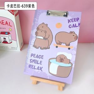Papan Klip 文件夹板 Clipboard A4 卡皮巴拉写字硬板收纳夹高颜值 Cartoon Student Stationery School Clip Paper Organizer