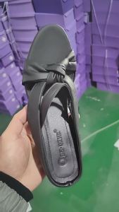 [Free Shipping] Low-heeled versatile twist sandals for women 2026 new summer outdoor wear niche design open-toe round-toe Roman shoes