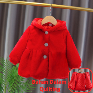 Jaket Bulu Bayi Anak Perempuan Import Model Kelinci Baby 0 6 12 Bulan 1 2 3 4 Tahun Hoodie Cewek
